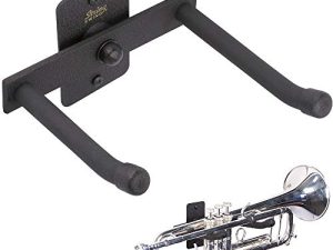 String Swing Horizontal Wall Mount Trumpet Holder - Stand for all Trumpets Including Piccolo and Pocket Trumpet - Musical Instruments Safe without Hard Cases - Made in USA