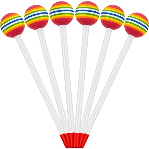 6 Pieces Lollipop Felt Drum Stick Soft Lollipop Drum Timpani Mallets Foam Head Percussion Sticks Rainbow Plastic Drumsticks for Kids Hand Percussion Toy for Adults Musical Instrument Accessories 6 Pieces Lollipop Felt Drum Stick Soft Lollipop Drum Timpani Mallets Foam Head Percussion Sticks Rainbow Plastic Drumsticks for Kids Hand Percussion Toy for Adults Musical Instrument Accessories