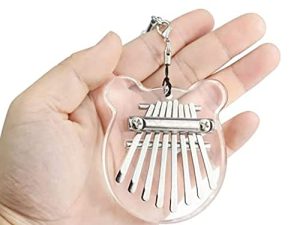 Zmmyuluo 8 Keys Thumb Piano 5" x 6" Kalimba Thumb Piano 1 Pcs Cute Kalimba Marimba Portable Finger Thumb Piano for Kids and Adults Beginners (Bear)