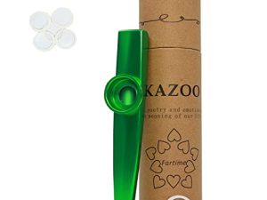 Fartime Green Exquisite Aluminum Alloy Kazoo With 5 Kazoo Flute Diaphragms And A Beautiful Gift Box-Musical Instruments.(green)…