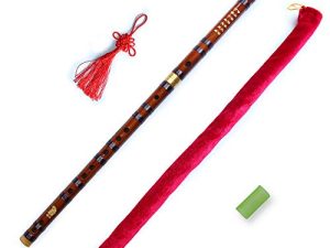 Vintage Style Bamboo Flute Chinese Dizi Instrument Traditional (KEY E)