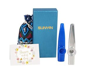 SUNYIN Kazoo instrument Aluminum & Plastic 2 Pieces Kazoo Musical Instruments Companion for Piano Ukulele Guitar Party Kazoo For Kid And Adult
