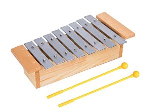 ENNBOM 8 Note Glockenspiel Echo Chamber Xylophone Box Type Glockenspiel with Mallet