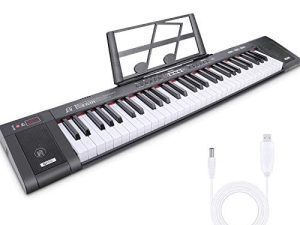 Tencoz 61-Key Electric Keyboard Piano with Full-Size