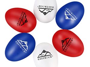 EastRock 6 PCS Plastic Egg Shaker Set Musical Hand Percussion Shakers Musical Maracas Percussion Instruments