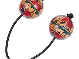 ARTIBETTER 1pc Drummer Gifts for Men Musical Instrument Ball Rhythm Hand Drawn Ball one- Handed Rhythm Single Hand aslatua Ball Hand Print Egg Shaker ( Assorted Color )