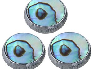 Liyafy 3Pcs Trumpet Valve Finger Buttons Musical Instruments Accessories Silver with Abalone shell Inlay