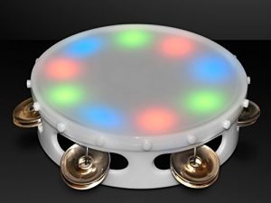 FlashingBlinkyLights Light Up Round Tambourine 6" with Multicolor LEDs