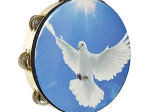 ENNBOM Tambourine Hand Bell Double Row Jingles Music Persuccion Church (10 Inch