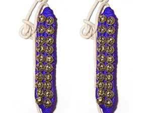 Ghungroo Anklet Bells Handmade Big Bells Musical Dancing Instrument Classical Kathak Bharatanatyam Kuchipudi Ghungroo (BLUE 2 LINE)
