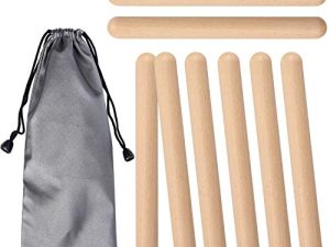 Facmogu 4 Pairs Classical Wood Claves Percussion Instrument