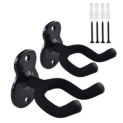 Lejoy Guitar hanger Guitar hook Guitar holder Guitar wall mount hangers for Electric Acoustic and Bass Guitars (BLACK) Lejoy Guitar hanger Guitar hook Guitar holder Guitar wall mount hangers for Electric Acoustic and Bass Guitars (BLACK)