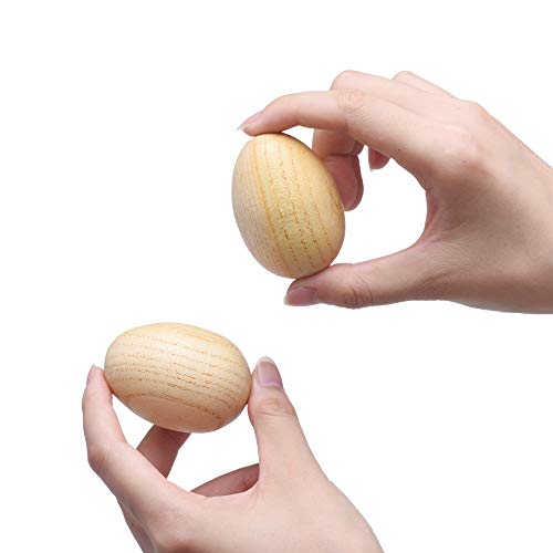 2 Pcs Natural Wood Egg Shaker Musical Percussion Instrument 2 Pcs Natural Wood Egg Shaker Musical Percussion Instrument