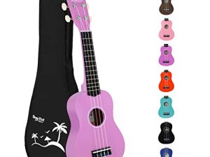 Strong Wind Soprano Ukulele - Stringed Musical Instrument Ukulele for Beginners Adults