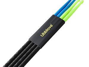 Ubblove Nylon Drumsticks 5A 2 pair with ANTI-SLIP Handles for Drum Light Durable Plastic Exercise 2 Pair Drum Sticks for Kids Adults Musical Instrument Percussion Accessories (Blue and Green)