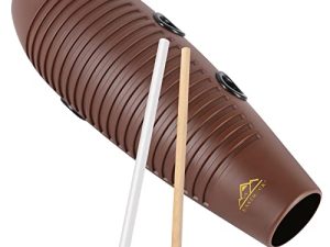 EASTROCK Guiro Instrument 3.9"x13" Fish Shaped Latin Percussion Instrument with 2 Scrapers Guiro Instrument Musical Training Tool for Beginners and Professional Band Accompaniment