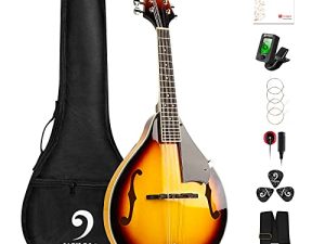 Vangoa A Style Mandolin Musical Instrument Sunburst
