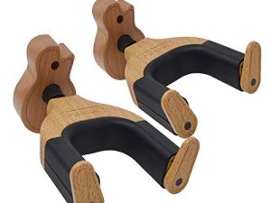 Guitar Wall Mount Auto Lock Guitar Holder Hook Guitar Wall Stand With Guitar Shape Hardwood Base Design Fits All size Guitars & Electric Guitar Stands