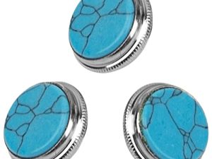 3Pack Yootones Trumpet Valve Finger Buttons Trumpet Key Buttons Caps Replacement Trumpet Repairing Buttons Musical Instruments Accessories (Blue)