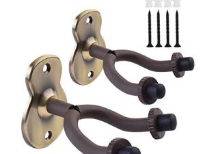 Guitar hanger Guitar hook Guitar holder Guitar wall mount hangers for Electric Acoustic and Bass Guitars(2-Pack)