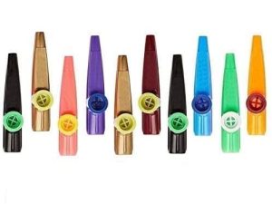 The Original HoFire Kazoo - 10 Pcs Assorted Color Plastic Kazoos Musical Instruments Party Favors (Random 5 Colors)
