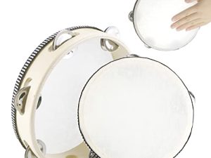 YG_Oline 2 Pack Wooden Tambourines for Adults