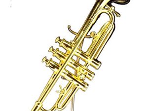 5" Gold Trumpet w/Case Miniature Replica Music Musical Instrument