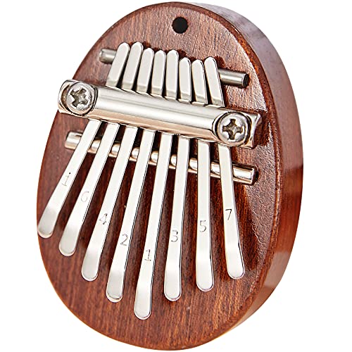 Cega Mini Kalimba 8 Keys Thumb Piano Cute Portable Exquisite Oval Finger Piano Musical Instrument Sapele Wood Marimba Good Accessory Pendant Gift for Kids Adult Beginners Cega Mini Kalimba 8 Keys Thumb Piano Cute Portable Exquisite Oval Finger Piano Musical Instrument Sapele Wood Marimba Good Accessory Pendant Gift for Kids Adult Beginners