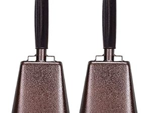 2 pack 7 in. steel cowbell/Noise makers with handles. Cheering Bell for sporting