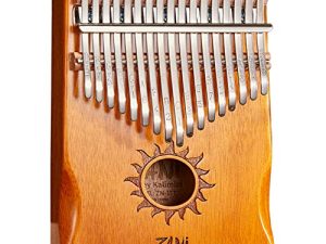 Kalimba 17 Key Thumb Piano Finger Piano Mahogany Handhold Mbira Portable Musical Instrument Gifts for Kids Fans (Natrual Wood)