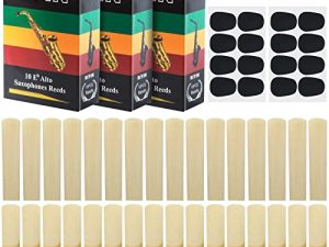 30 PCS Saxophone Reed Size Sax Reeds 2.5 Alto 2 1/2 Saxophone Reeds Alto Saxophone Reeds for Saxophone Alto Soprano Saxophone Reeds with Individual Case for Clarinet Soprano or Alto Sax