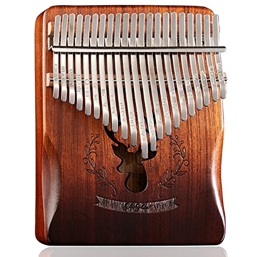Kalimba 21 Keys Thumb Piano Premium Zebra Wood Deer Pattern Finger Piano Handhold Mbira Portable Musical Instrument Gift for Kids Amateur and Beginner (Gradient Coffee) Kalimba 21 Keys Thumb Piano Premium Zebra Wood Deer Pattern Finger Piano Handhold Mbira Portable Musical Instrument Gift for Kids Amateur and Beginner (Gradient Coffee)