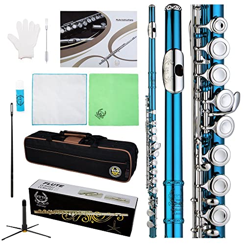 RHYTHM C Flutes with Engraved Flower Closed Hole 16 Keys Flute For Student RHYTHM C Flutes with Engraved Flower Closed Hole 16 Keys Flute For Student