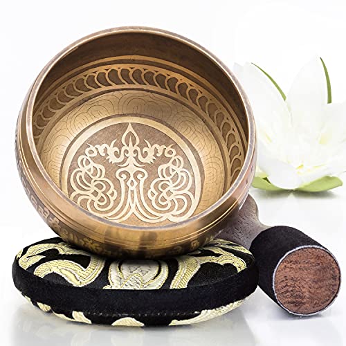 Tibetan Singing Bowl Set ~ Easy to Play ~ Creates Beautiful Sound for Holistic Healing Tibetan Singing Bowl Set ~ Easy to Play ~ Creates Beautiful Sound for Holistic Healing