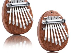 Lronbird 2 Pack Mini 8 Key Kalimba Thumb Piano Gifts for Kids Beginners Music Lovers Players