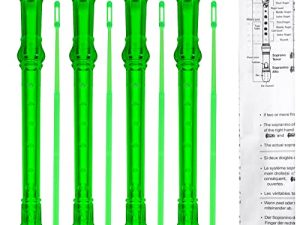 4 Pack 8 Hole Plastic Soprano Descant Recorder With Cleaning Rod