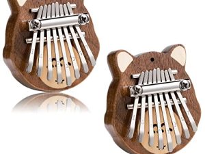 Lronbird 2 Pack Mini 8 Key Kalimba Thumb Piano Gifts for Kids Beginners Music Lovers Players