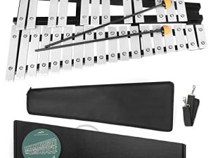 Mr.Power 30 NOTES Foldable Glockenspiel Xylophone Vibraphone Percussion Instrument Musical Instrument with Mallet
