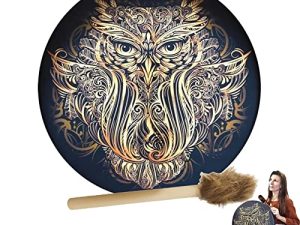 Beautiful Art Shamans Drum Owl Soul Deep Bass Divine Sound Spirit Music Musical Instrument Handmade Decorative Crafts In Stock