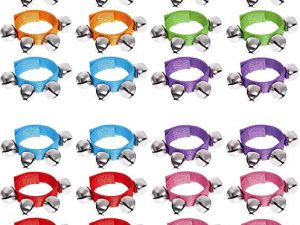 24PCS Band Wrist Bells Jingle Bells Instrument Percussion Musical Party Wrist Bells and Ankle Bells Birthday Gifts Favors Toys for Kids