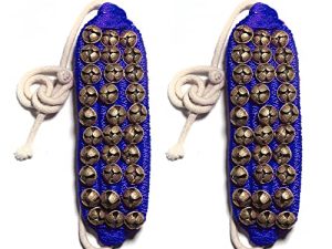 Ghungroo Anklet Bells Handmade Big Bells Musical Dancing Instrument Classical Kathak Bharatanatyam Kuchipudi Ghungroo (BLUE 3 LINE)