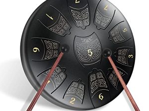 Steel Tongue Drum 11 Notes 6 Inches Meditation Panda Drum Instruments for Adults Handpan Balmy Drum Entertainment Musical Education Mind Yoga Gifts Idea for Mom Women Gifts Momgrandma Gifts/Birthday