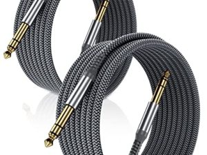 Elebase 1/4 Inch TRS Instrument Cable 10ft 2-Pack