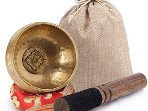 DomeStar Tibetan Singing Bowl Set Sound Bowl Meditation Bowl Unique Gift Helpful for Meditation