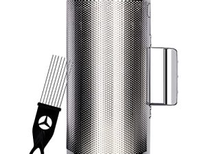 EASTROCK Guiro Instrument Stainless Steel Guiro 6"x12" Latin Percussion Instrument with Scraper Professional Band Accompaniment Guiro Shaker Instrument