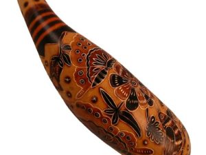 Andes Instrument Rain stick Gourd Rattle 13.5" Hand Carved Fair Trade Peru