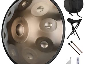 Eavnbaek Handpan Drum in D Minor 440Hz 9 Notes 22 Inches Steel Hand Drum