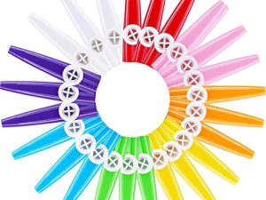 Blulu 24 Pieces Plastic Kazoos 8 Colorful Kazoo Musical Instrument