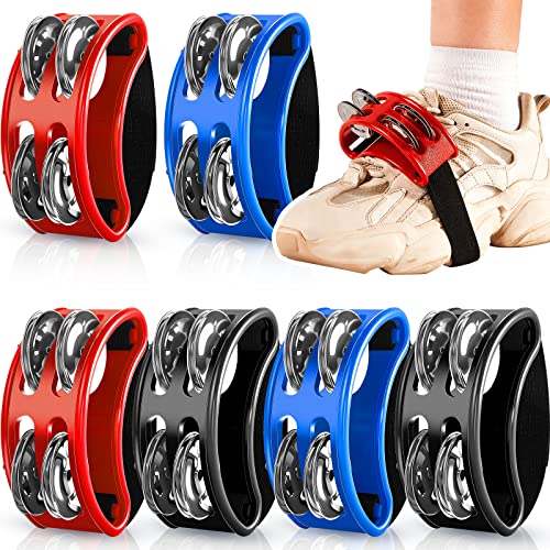 6 Pcs Foot Tambourine Musical Instrument for Adults Shoe Tambourine Guitar Percussion Tambourine Drum Set Foot Percussion Shakers with Elastic Strap Percussion Pedal with Stainless Steel Jingle Bells 6 Pcs Foot Tambourine Musical Instrument for Adults Shoe Tambourine Guitar Percussion Tambourine Drum Set Foot Percussion Shakers with Elastic Strap Percussion Pedal with Stainless Steel Jingle Bells