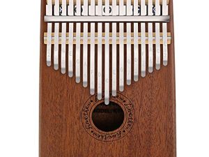 Kalimba 17 Key Mbira Finger Piano Mahogany Music Instruments with Tuning Tool and Carry Bag